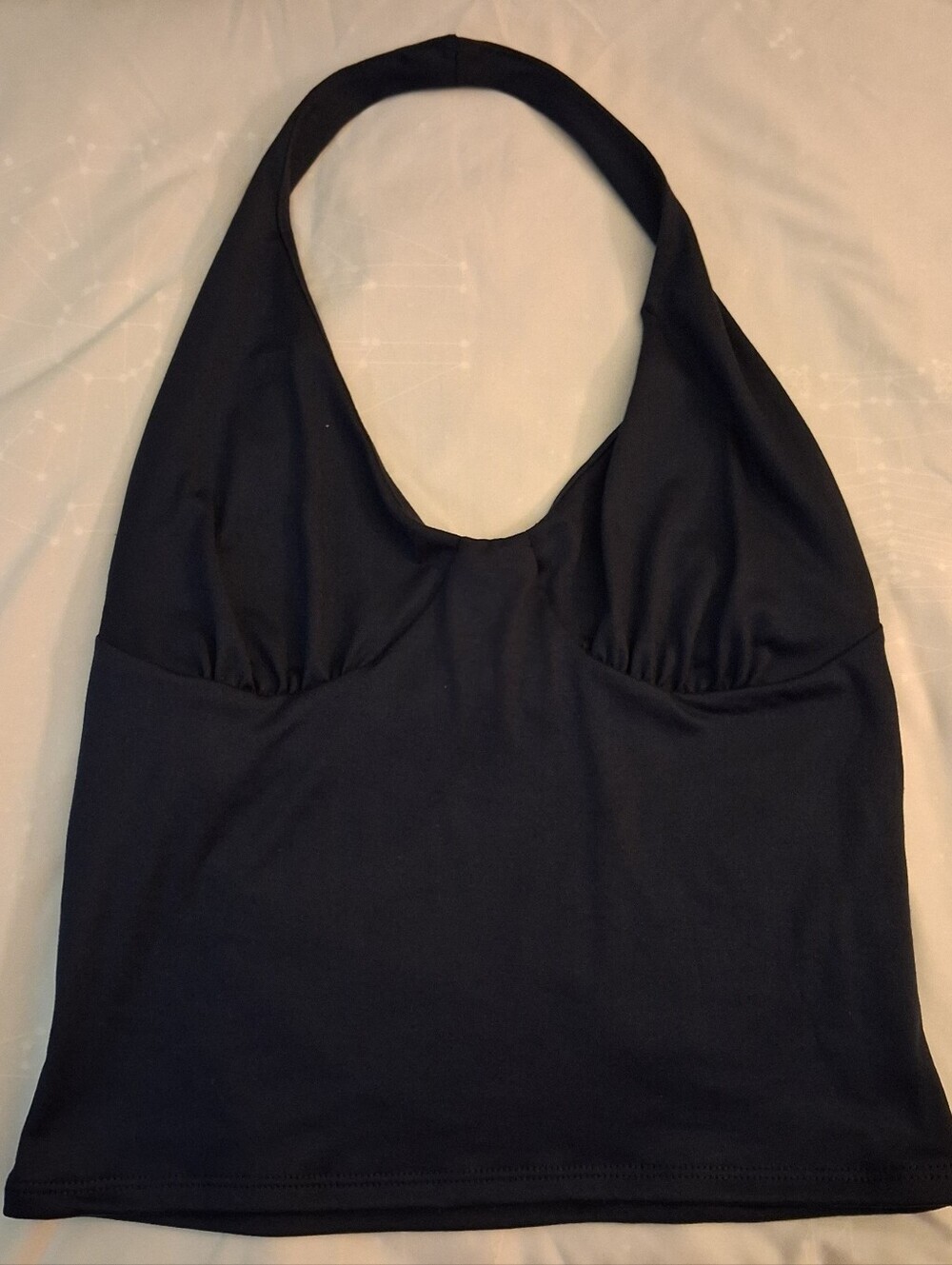 Rebellious Dreamer Navy Blue Halter Neck Cropped Cami Tank Top Large Brand New